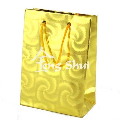 Dárková taška zlatá 10x8 cm