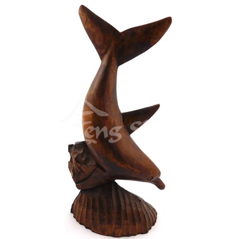 Delfín symbol harmonie 30 cm, dřevo