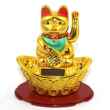 Mačka Maneki Neko Ingot (hojnost) 12 cm