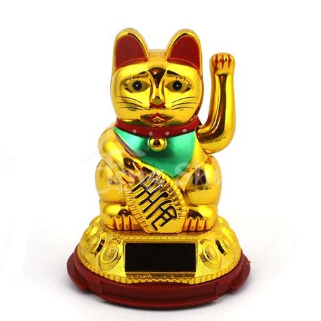 Mačka Maneki Neko (hojnost) 12 cm