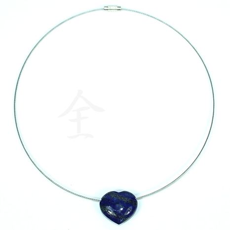 Přívěsek srdíčko Lapis lazuli na strune