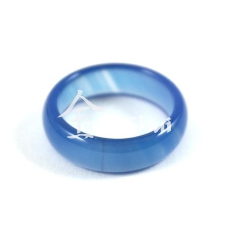Prsten Achát modrý 17.2 mm