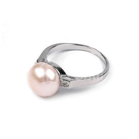 Prsten Perla bílá průměr 17.5 mm