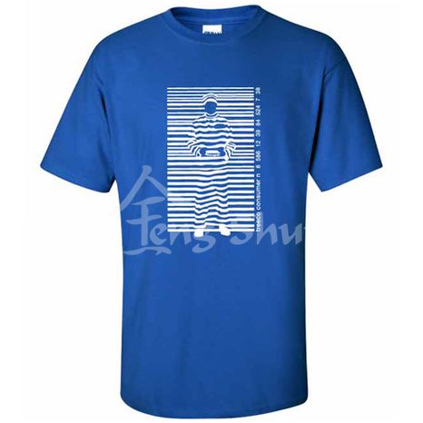 Tričko Čárový kód, pánské, modré