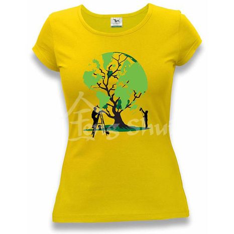 Tričko Strom Země, dámské, žluté