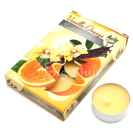 Voňavé čajové svíčky Vanilka+Pomaranč