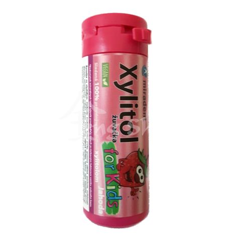 Žvýkačky pro děti 30 ks, xylitol + jahoda